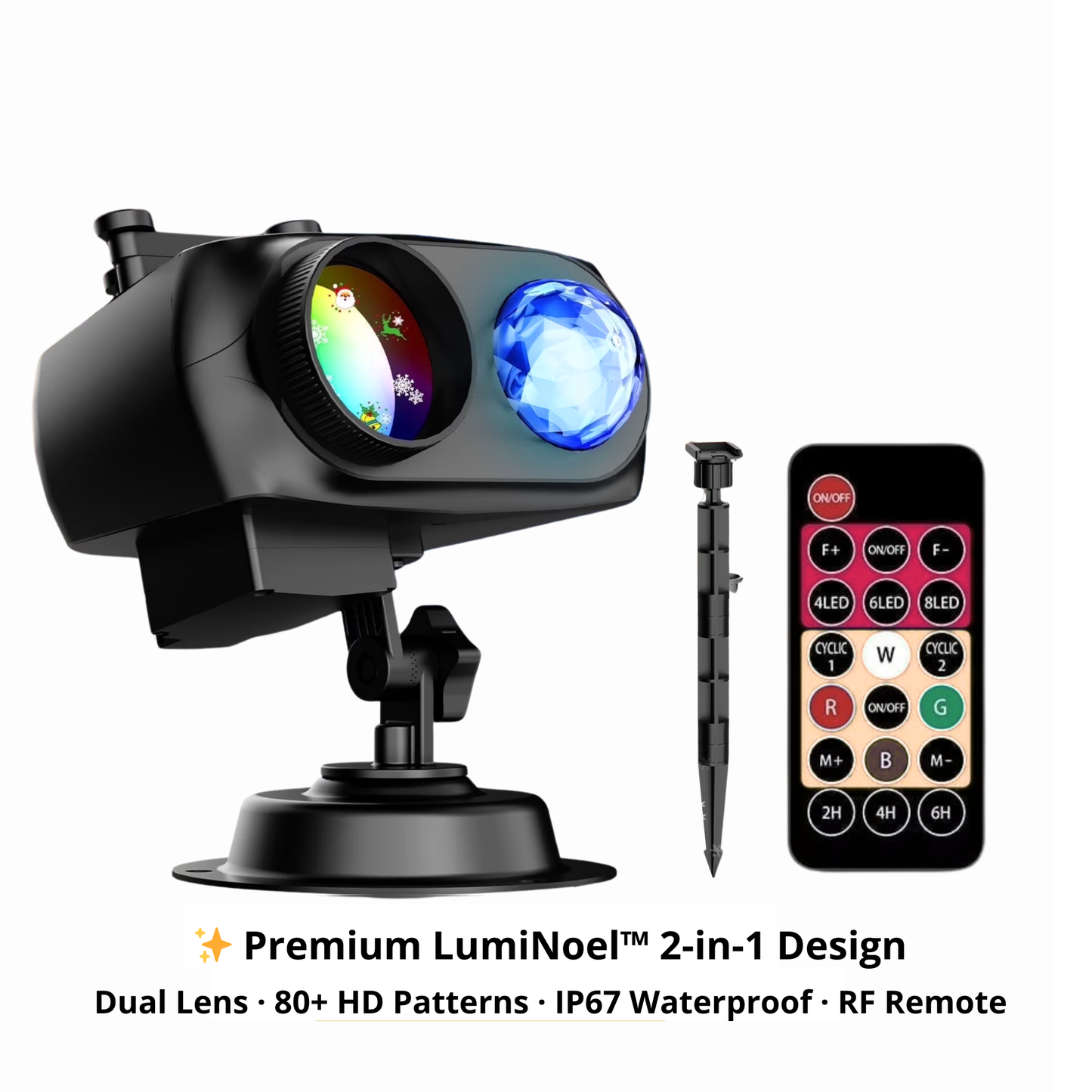 LumiNoel™ 2-in-1 Christmas Projector Lights (New Upgrade)