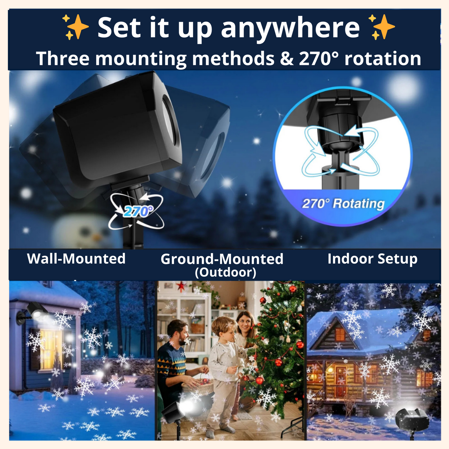 LumiNoel™ 2-in-1 Christmas Projector Lights (New Upgrade)